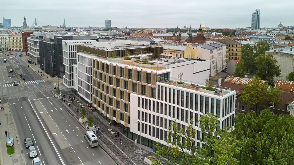 Satekles Business Center (Ernesta Birznieka Upīša iela 2, 4, Dzirnavu iela 106) - Office center - construction photos