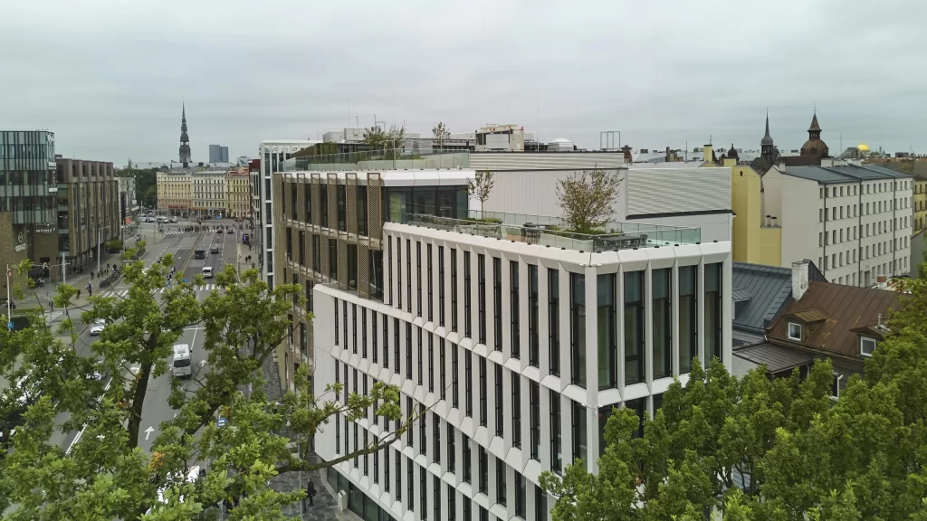 Satekles Business Center (Ernesta Birznieka Upīša iela 2, 4, Dzirnavu iela 106) - Office center - construction photos