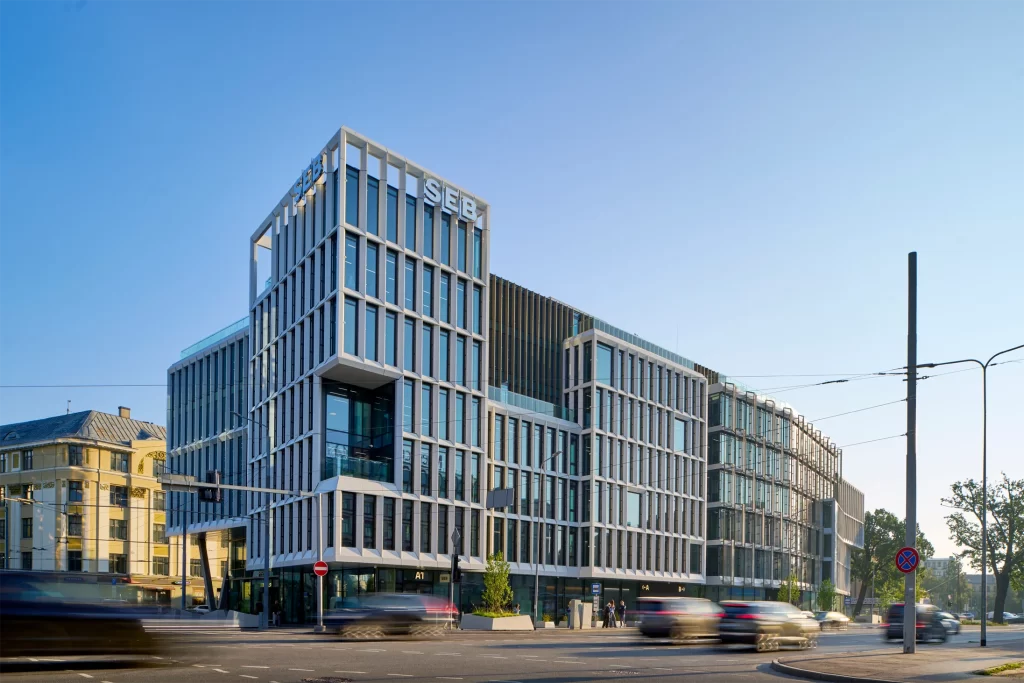 Satekles Business Center (Ernesta Birznieka Upīša iela 2, 4, Dzirnavu iela 106) - Office center - construction photos