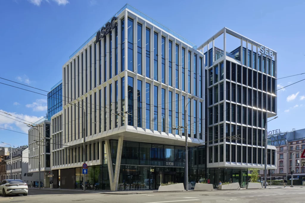 Satekles Business Center (Ernesta Birznieka Upīša iela 2, 4, Dzirnavu iela 106) - Office center - construction photos