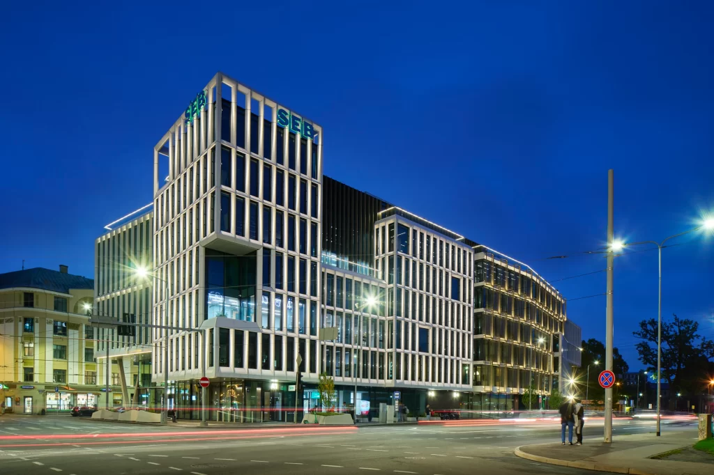 Satekles Business Center (Ernesta Birznieka Upīša iela 2, 4, Dzirnavu iela 106) - Office center - construction photos