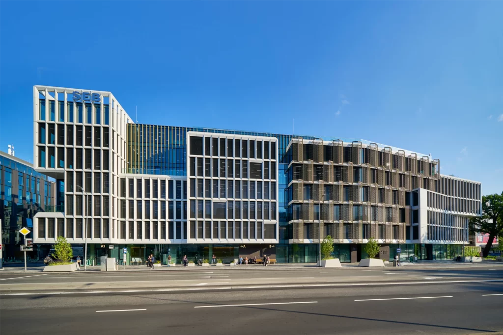 Satekles Business Center (Ernesta Birznieka Upīša iela 2, 4, Dzirnavu iela 106) - Office center - construction photos