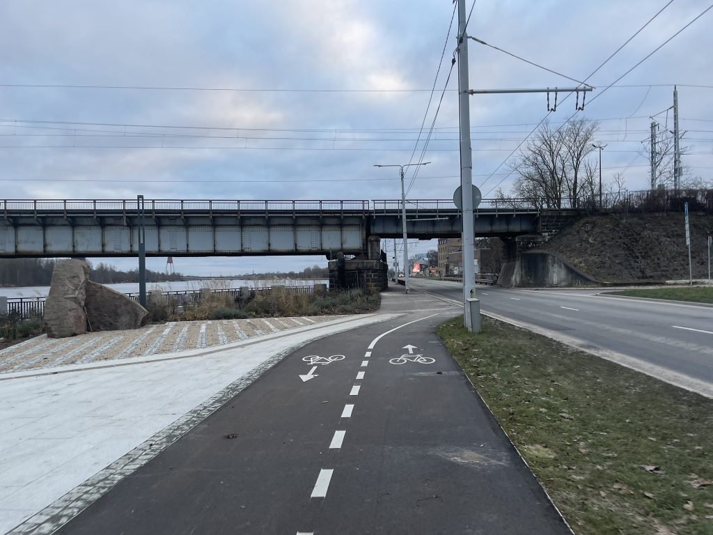Mūkusalas ielas krasta promenāde (Mūkusalas iela) - Bike path, Waterside - construction photos
