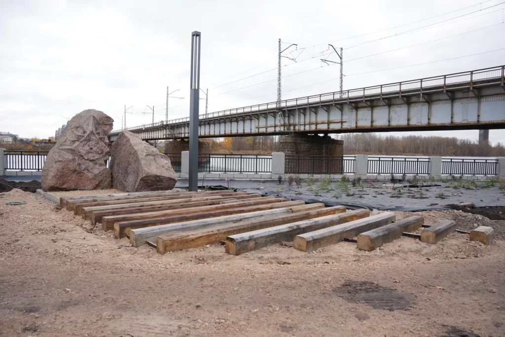 Mūkusalas ielas krasta promenāde (Mūkusalas iela) - Bike path, Waterside - construction photos