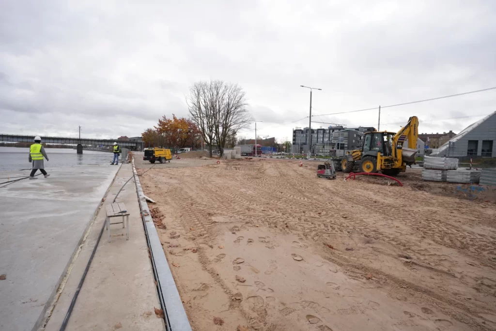 Mūkusalas ielas krasta promenāde (Mūkusalas iela) - Bike path, Waterside - construction photos