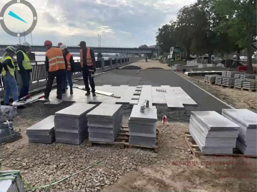 Mūkusalas ielas krasta promenāde (Mūkusalas iela) - Bike path, Pedestrian path, Waterside - construction photos