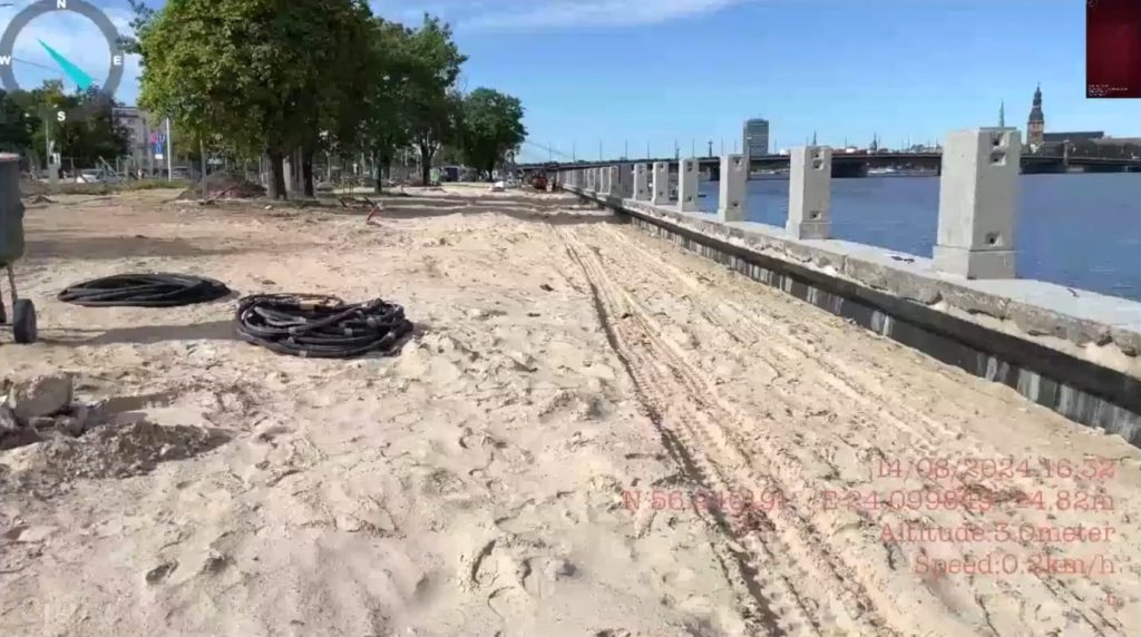 Mūkusalas ielas krasta promenāde (Mūkusalas iela) - Bike path, Pedestrian path, Waterside - construction photos