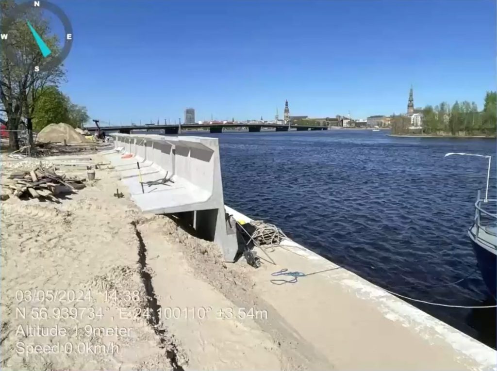 Mūkusalas ielas krasta promenāde (Mūkusalas iela) - Bike path, Pedestrian path, Waterside - construction photos