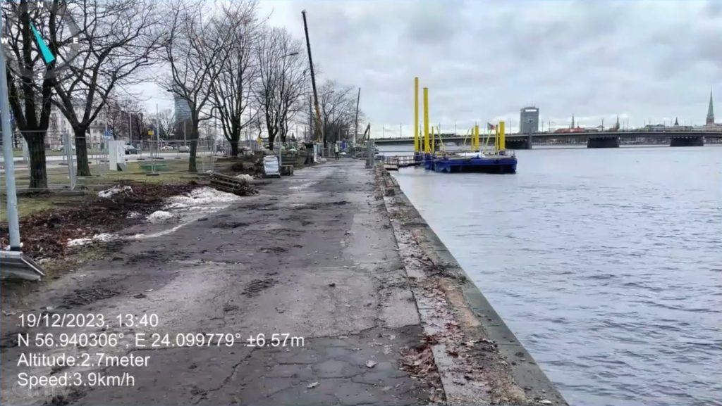 Mūkusalas ielas krasta promenāde (Mūkusalas iela) - Bike path, Pedestrian path, Waterside - construction photos