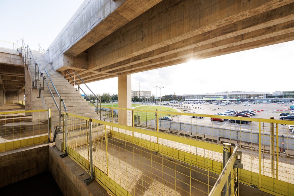 Rail Baltica stacija starptautiskajā lidostā "Rīga" (Starptautiskā lidosta "Rīga") - Railroad, Train station - construction photos