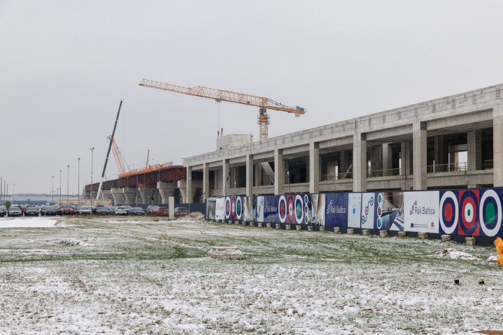 Rail Baltica stacija starptautiskajā lidostā "Rīga" (Starptautiskā lidosta "Rīga") - Railroad, Train station - construction photos