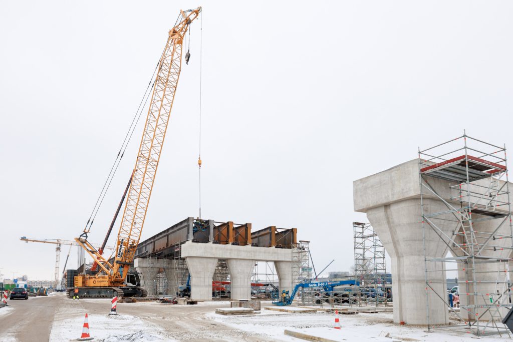 Rail Baltica stacija starptautiskajā lidostā "Rīga" (Starptautiskā lidosta "Rīga") - Railroad, Train station - construction photos