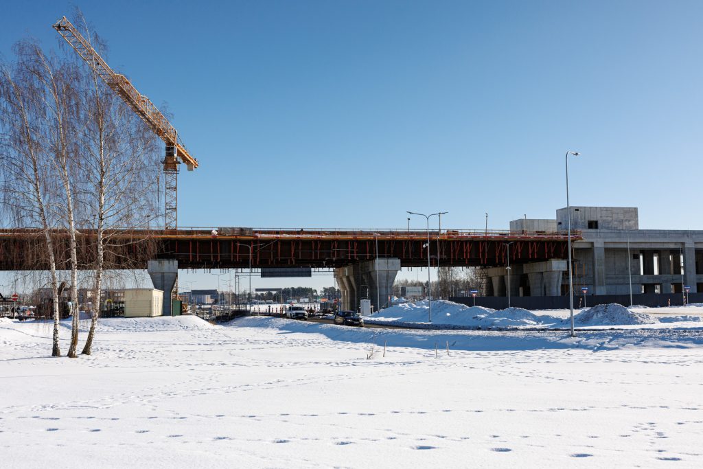 Rail Baltica stacija starptautiskajā lidostā "Rīga" (Starptautiskā lidosta "Rīga") - Railroad, Train station - construction photos