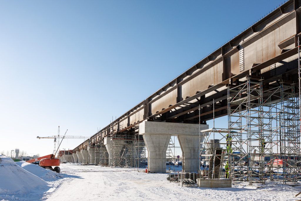 Rail Baltica stacija starptautiskajā lidostā "Rīga" (Starptautiskā lidosta "Rīga") - Railroad, Train station - construction photos