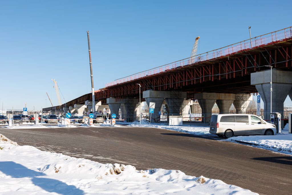 Rail Baltica stacija starptautiskajā lidostā "Rīga" (Starptautiskā lidosta "Rīga") - Railroad, Train station - construction photos