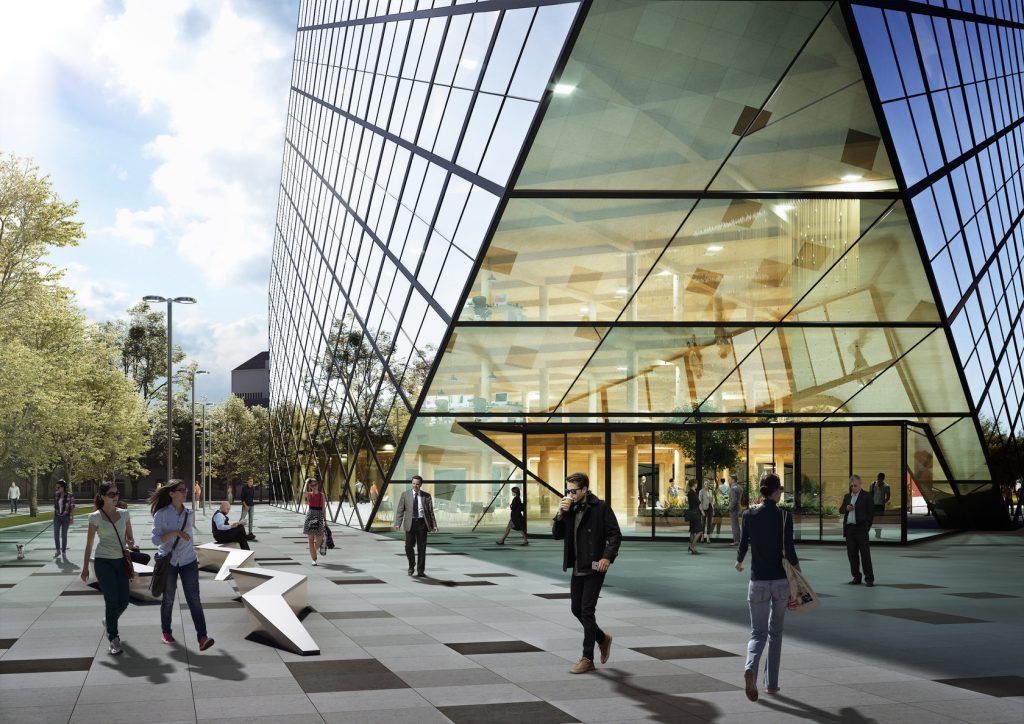 Hanzas Spire (Emīļa Melngaiļa iela 1A) - Office center - visualization