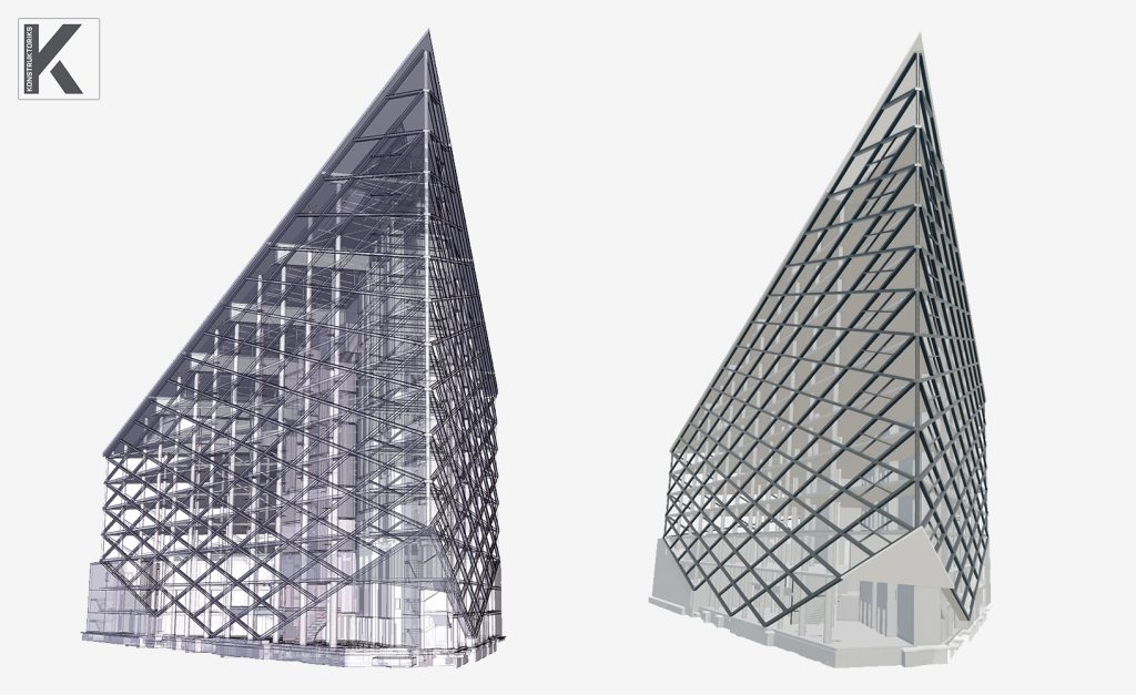 Hanzas Spire (Emīļa Melngaiļa iela 1A) - Office center - visualization