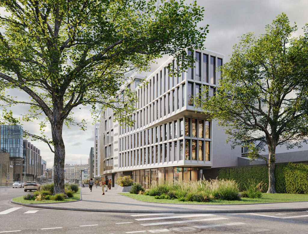 Satekles Business Center (Ernesta Birznieka Upīša iela 2, 4, Dzirnavu iela 106) - Office center - visualization