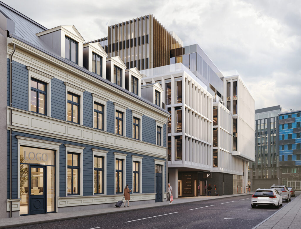 Satekles Business Center (Ernesta Birznieka Upīša iela 2, 4, Dzirnavu iela 106) - Office center - visualization