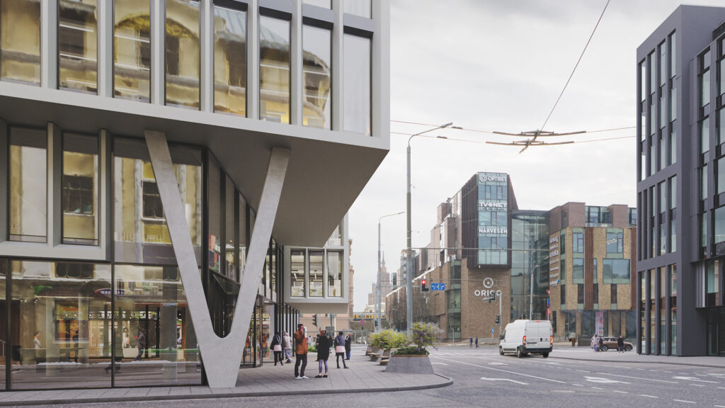 Satekles Business Center (Ernesta Birznieka Upīša iela 2, 4, Dzirnavu iela 106) - Office center - visualization