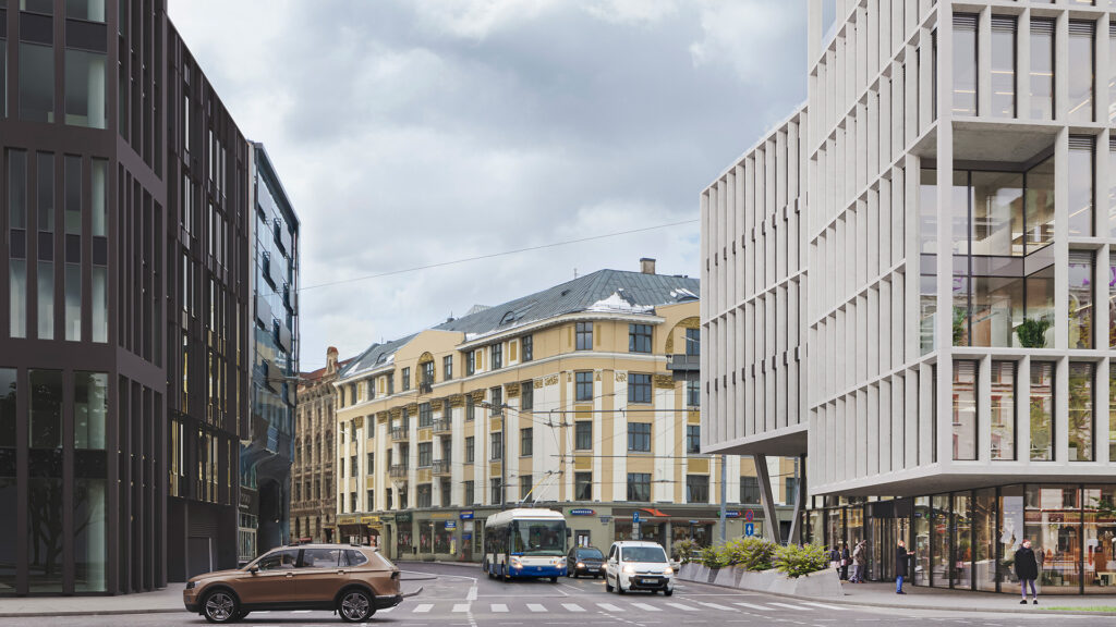 Satekles Business Center (Ernesta Birznieka Upīša iela 2, 4, Dzirnavu iela 106) - Office center - visualization