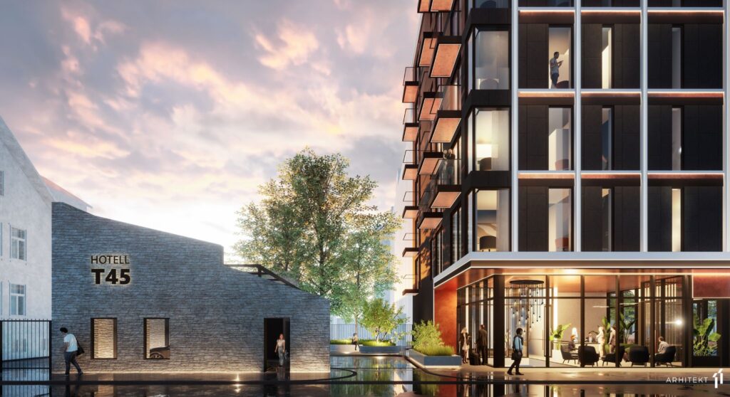 F. R. Kreutzwaldi 31 / Tartu mnt 45 ( F. R. Kreutzwaldi 31 / Tartu mnt 45) - Food services, Hotel, Office center - visualization