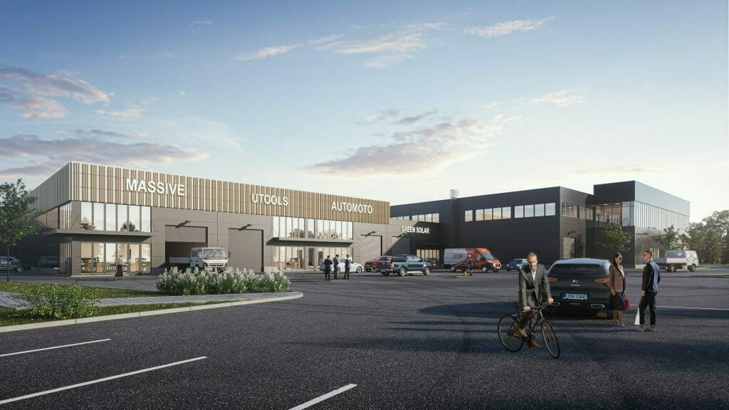 Kadaka Trade Center (Kadaka tee 42b) - Ēdināšanas pakalpojumi, Nepārtikas veikals, Biroju centrs, Birojs / Elastīgu platību - vizualizācija