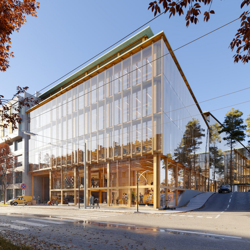 The Pine (Krišjāņa Valdemāra iela 62) - Office center - visualization