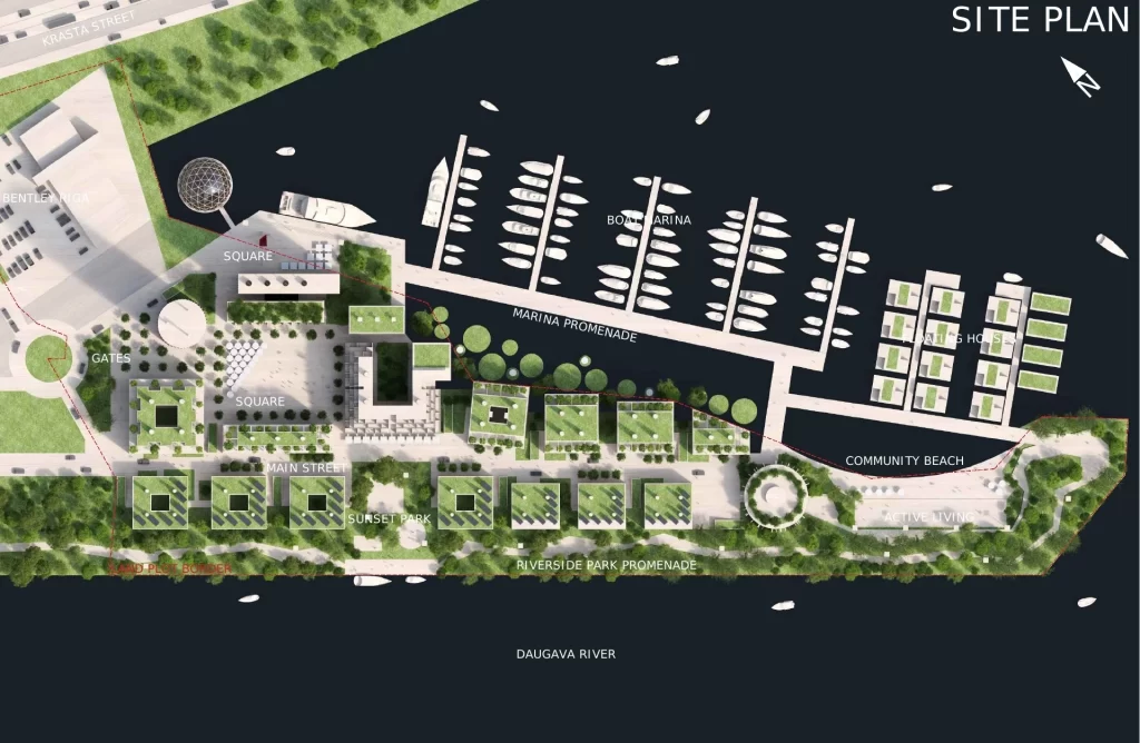 Zvirgzdusala (Krasta iela 7) - Hotel, Multi apartment, Office center - visualization