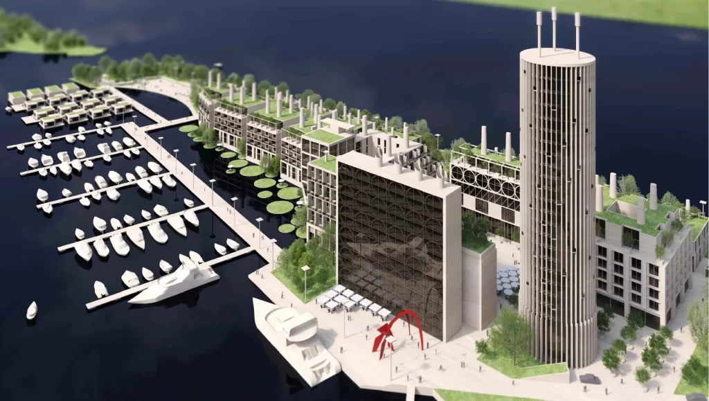 Zvirgzdusala (Krasta iela 7) - Hotel, Multi apartment, Office center - visualization