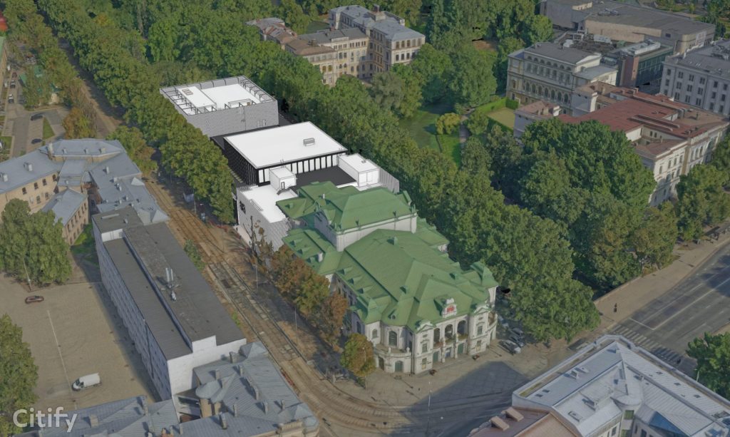 Latvijas Nacionālā teātra piebūve (Kronvalda bulvāris 2) - Cultural center - visualization