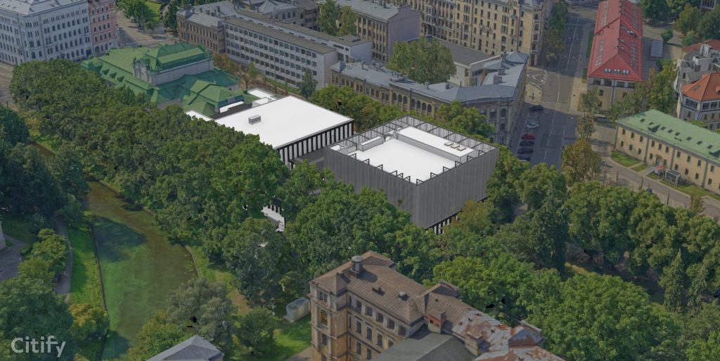 Latvijas Nacionālā teātra piebūve (Kronvalda bulvāris 2) - Cultural center - visualization