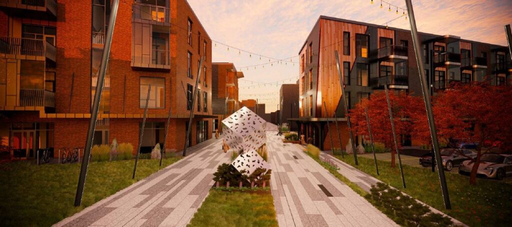 Marati Kvartal (Marati 4a/1, 4a/2) - Co-living, Food services, Multi apartment, Non-food store, Office center, Other commercial - visualization