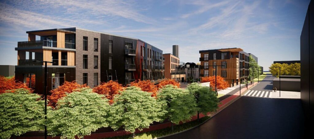 Marati Kvartal (Marati 4a/1, 4a/2) - Co-living, Food services, Multi apartment, Non-food store, Office center, Other commercial - visualization