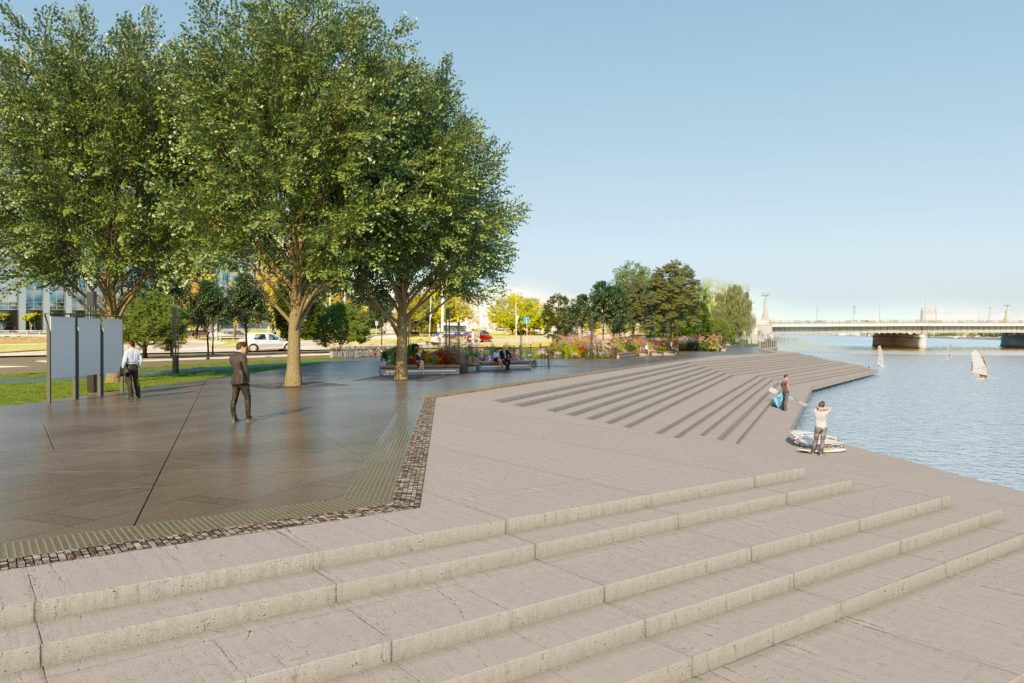 Mūkusalas ielas krasta promenāde (Mūkusalas iela) - Bike path, Waterside - visualization