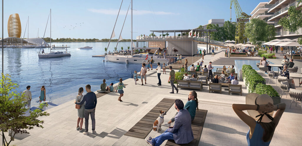 Riga Waterfront (Andrejostas iela) - Multi apartment, Office center, Waterside - visualization