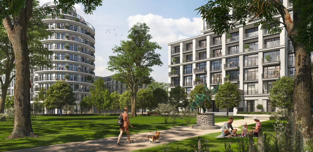 Riga Waterfront (Andrejostas iela) - Multi apartment, Office center, Waterside - visualization