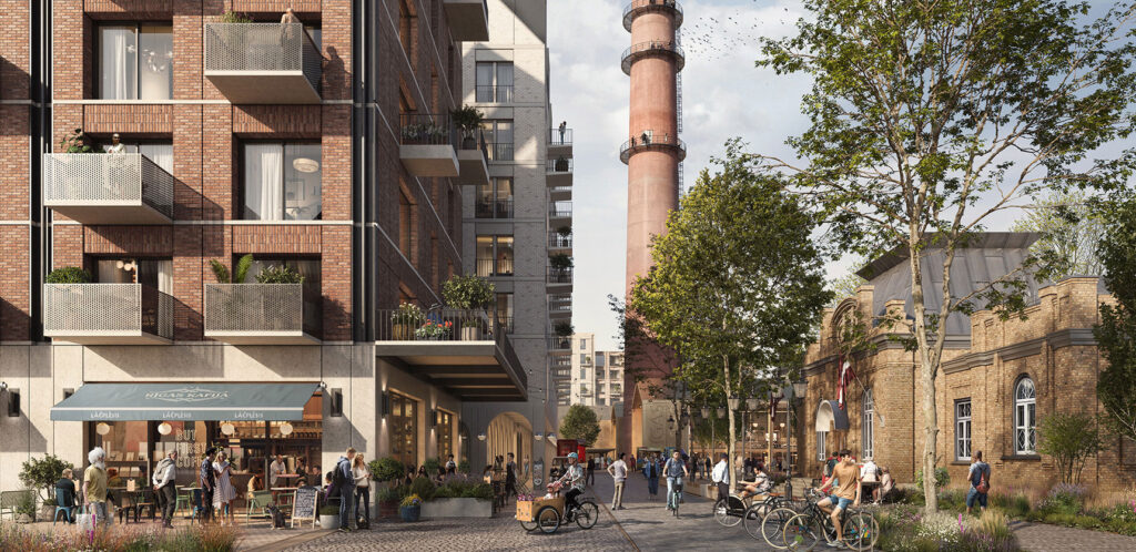 Riga Waterfront (Andrejostas iela) - Multi apartment, Office center, Waterside - visualization