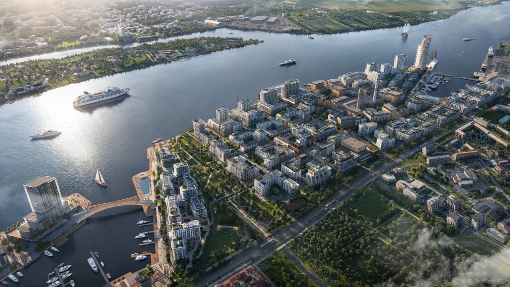 Riga Waterfront (Andrejostas iela) - Multi apartment, Office center, Waterside - visualization