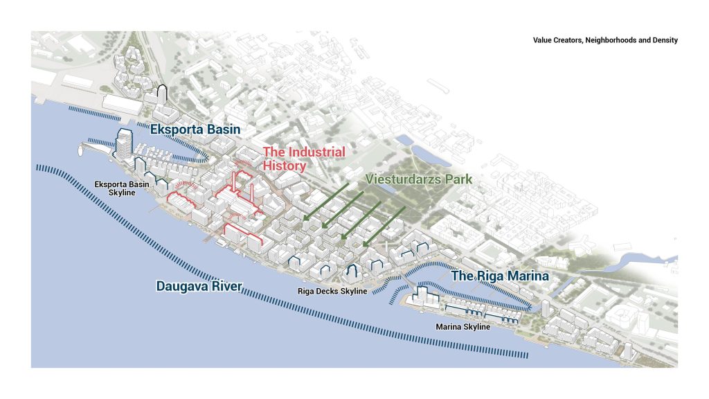Riga Waterfront (Andrejostas iela) - Multi apartment, Office center, Waterside - visualization