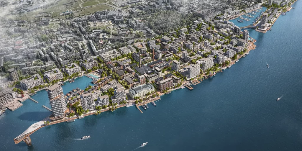 Riga Waterfront (Andrejostas iela) - Multi apartment, Office center, Waterside - visualization