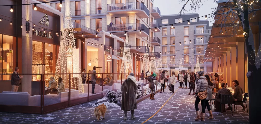 Riga Waterfront (Andrejostas iela) - Multi apartment, Office center, Waterside - visualization