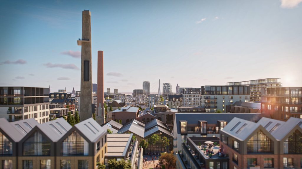 Riga Waterfront (Andrejostas iela) - Multi apartment, Office center, Waterside - visualization