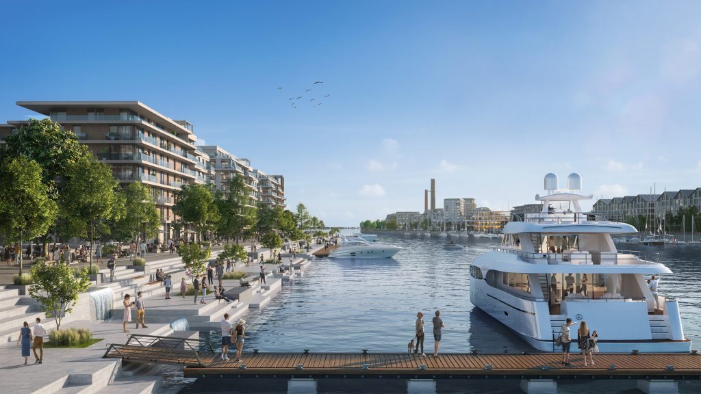Riga Waterfront (Andrejostas iela) - Multi apartment, Office center, Waterside - visualization