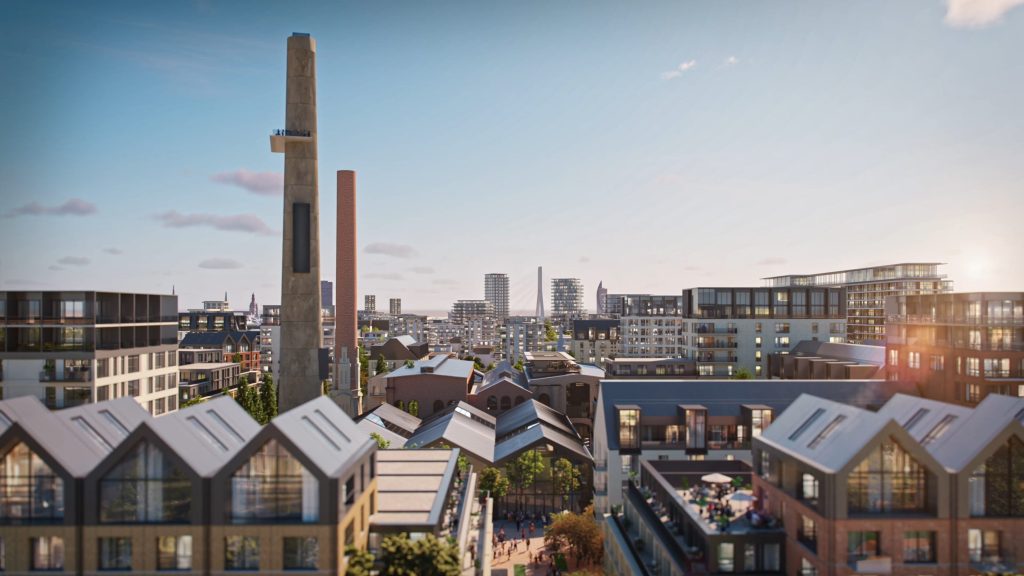 Riga Waterfront (Andrejostas iela) - Multi apartment, Office center, Waterside - visualization