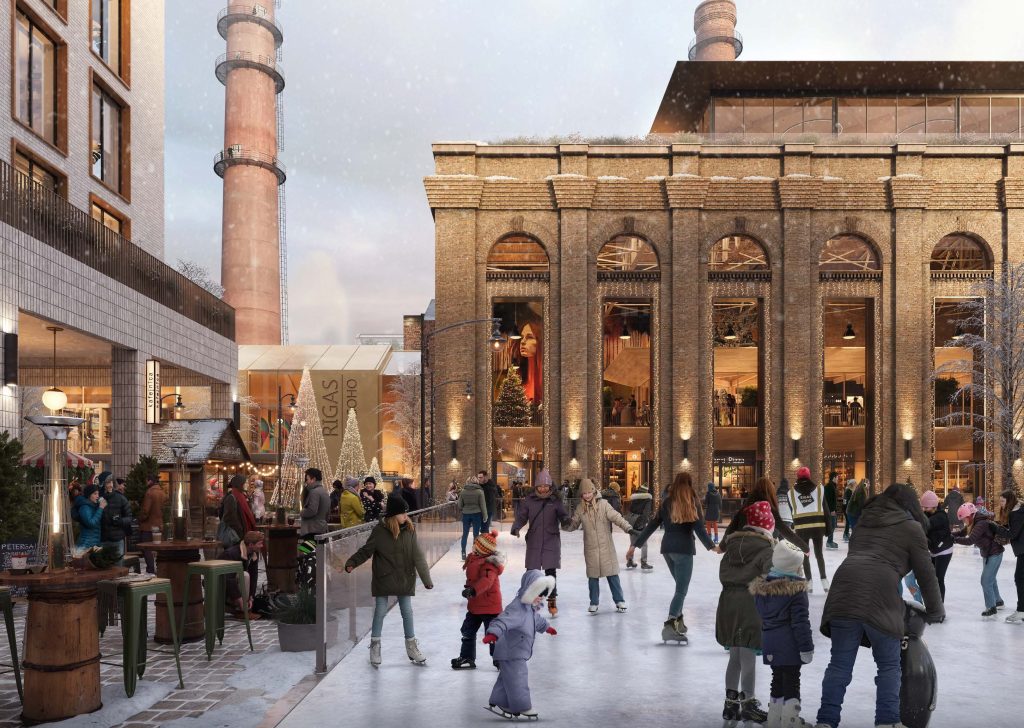 Riga Waterfront (Andrejostas iela) - Multi apartment, Office center, Waterside - visualization