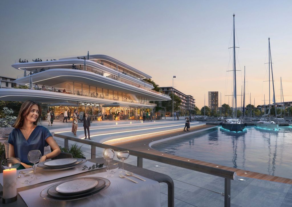 Riga Waterfront (Andrejostas iela) - Multi apartment, Office center, Waterside - visualization