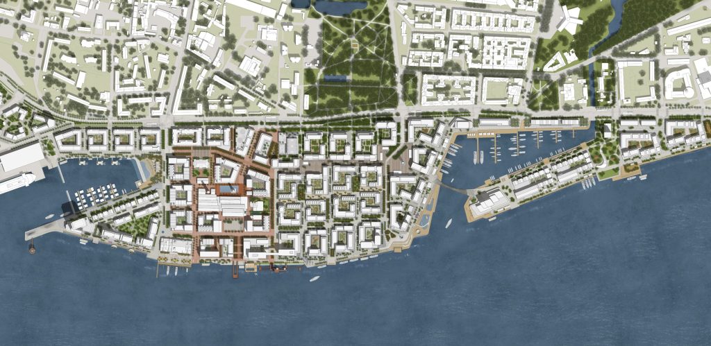 Riga Waterfront (Andrejostas iela) - Multi apartment, Office center, Waterside - visualization