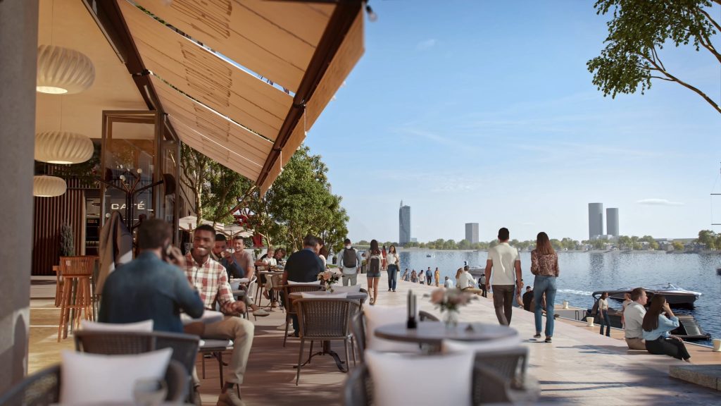 Riga Waterfront (Andrejostas iela) - Multi apartment, Office center, Waterside - visualization