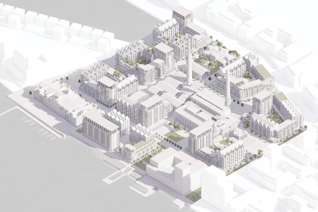 Riga Waterfront (Andrejostas iela) - Multi apartment, Office center, Waterside - visualization